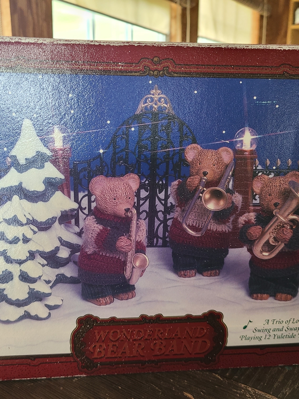 Vintage Wonderland Bear Band animated holiday display AS-IS for parts or repair